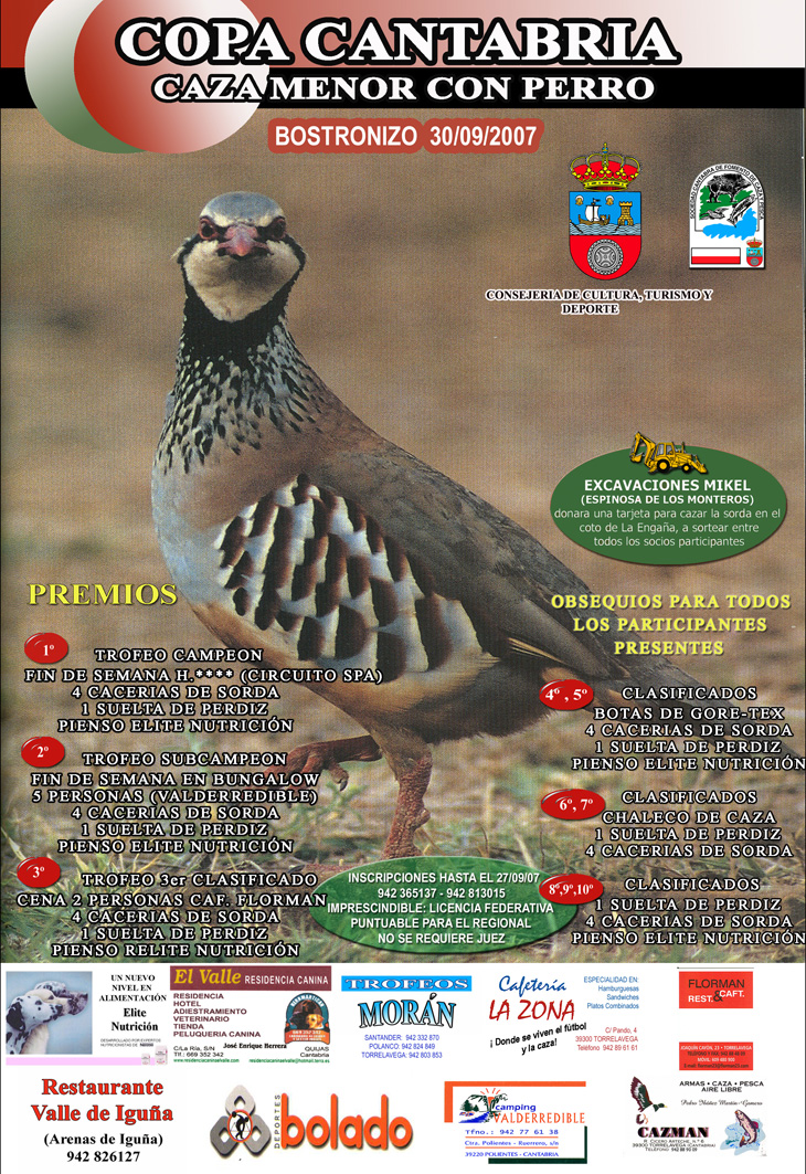 COPA CANTABRIA CAZA MENOR CON PERRO 2007